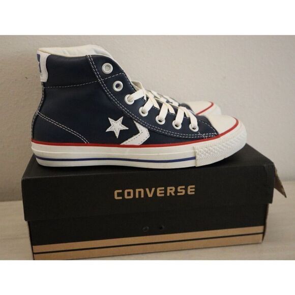 Converse 125495C Men's 4.5 Women's 6.5 Navy/Red Star Player EV Mid Sneakers - Picture 7 of 7